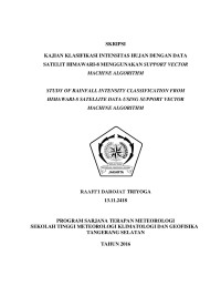 Image of KAJIAN KLASIFIKASI INTENSITAS HUJAN DENGAN DATA SATELIT HIMAWARI-8 MENGGUNAKAN SUPPORT VECTOR MACHINE ALGORITHM