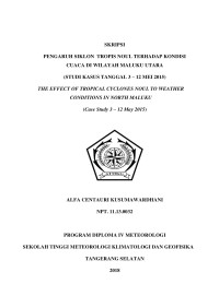 Image of PENGARUH SIKLON TROPIS NOUL TERHADAP KONDISI CUACA DI WILYAH MALUKU UTARA