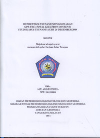 Image of MEDETEKSI TSUNAMI MENGGUNAKAN GPS-TED (TOTAL ELECTRON CONTENT) STUDI KASUS TSUNAMI ACEH 26 DESEMBER 2004
