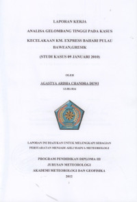Image of Analisa Gelombang Tinggi pada Kasus Kecelakaan KM.EXPRESS BAHARI PULAU BAWEAN GRESIK (STUDI KASUS 9 JAUNARI 2010