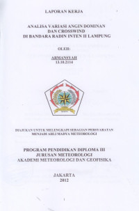 Image of ANALISAVARIASIANGINDOMINANDANCROSSWINDD IBANDARARADININTENIILAMPUNG
