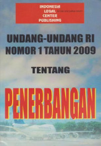 Image of UNDANG-UNDANG RI NOMOR 1 TAHUN 2009 TENTANG PENERBANGAN