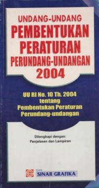 Image of UNDANG-UNDANG PEMBENTUKAN PERATURAN PERUNDANG-UNDANGAN 2004