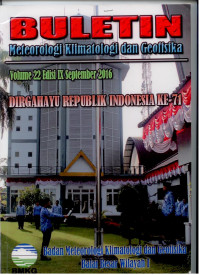 Image of BULETIN BMKG DIRGAHAYU REPUBLIK INDONESIA KE -71 VOLUME 22 EDISI IX SEPTEMBER 2016