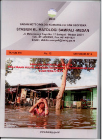 Image of BMKG STASIUN KLIMATALOGI SAMPALI-MEDAN TAHUN XVI NO.12 NOVEMBER 2016