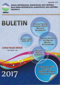 Image of BULETIN BMKG WILAYAH II ARTIKEL ILMIAH MKKuG VOL.7 NO.05 - MEI