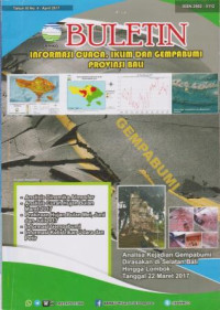 Image of BULETIN BKMG INFORMASI CUACA, IKLIM DAN GEMPABUMI PROVINSI BALI EDISI TAHUN XI NO.4 - APRIL 2017