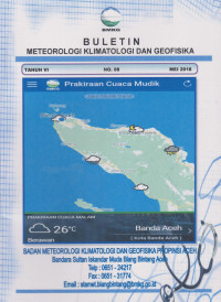 Image of BULETIN METEOROLOGI KLIMATOLOGI DAN GEOFISIKA TAHUN VI NO.06 MEI 2018