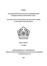 Image of Analisis Kejadian Hujan Es Selama Periode Musim Kemarau di Wilayah Sumatera Utara