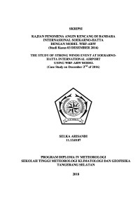 Image of KAJIAN FENOMENA ANGIN KENCANG DI BANDARA INTERNASIONAL SOEKARNO-HATTA DENGAN MODEL WRF-ARW(Studi Kasus 03 DESEMBER 2016)