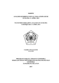 Image of ANALISIS KEMIRIPAN SINYAL PADA GEMPA BUMI SUMATRA 11 APRIL 2012
