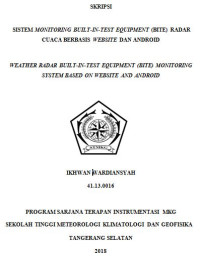 Image of SISTEM MONITORING BUILT-IN-TEST EQUIPMENT (BITE) RADAR CUACA BERBASIS WEBSITE DAN ANDROID