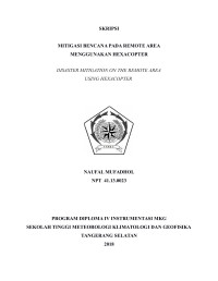 Image of MITIGASI BENCANA PADA REMOTE AREA MENGGUNAKAN HEXACOPTER