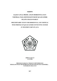 Image of KAJIAN AWAL PROFIL ANGIN HORIZONTAL DAN VERTIKAL
PADA SISTEM KONVEKTIF QUASI LINIER DI JAWA BAGIAN BARAT