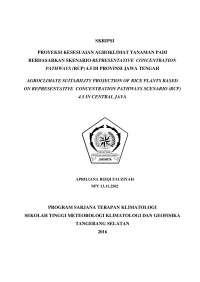 Image of Proyeksi Kesesuaian Agroklimat Tanaman Padi Berdasarkan Skenario Representative Concentration Pathways (RCP) 4.5 Di Provinsi Jawa Tengah