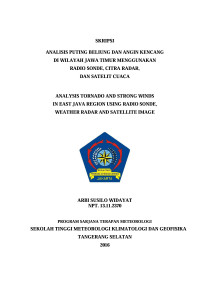 Image of ANALISIS PUTING BELIUNG DAN ANGIN KENCANG DI WILAYAH JAWA TIMUR MENGGUNAKAN RADIO SONDE, CITRA RADAR, DAN SATELIT CUACA