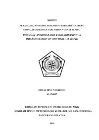 Image of PERANCANGAN RADIO STREAMING BERBASIS ANDROID SEBAGAI IMPLEMENTASI MEDIA VOIP DI STMKG