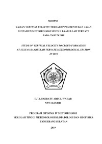 Image of Kajian Vertical Velocity terhadap Pembentukan Awan di Stasiun Meteorologi Sultan Baabullah Ternate pada Tahun 2018