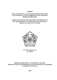 Image of Rancang Bangun Alat Ukur Parameter Syarat Tanam Benih Tanaman Hortikultura Portable Berbasis Nirkabel