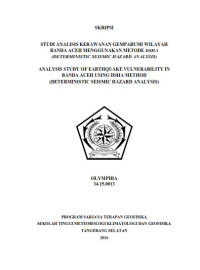 Image of Studi Analisis Kerawanan Gempabumi Wilayah Banda Aceh Menggunakan Metoda DSHA