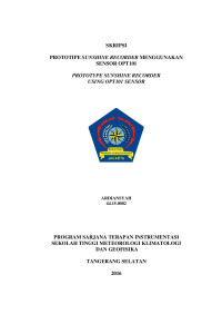 Image of KAJIAN HUJAN LEBAT DI WILAYAH BUNTOK
BARITO SELATAN DENGAN WRF-ARW
(Studi Kasus Tanggal 31 Mei 2015 )