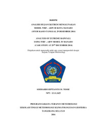 Image of ANALISIS HUJAN EKSTREM MENGGUNAKAN
MODEL WRF – ARW DI KOTA MANADO
(STUDI KASUS TANGGAL 29 DESEMBER 2014)