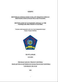 Image of IDENTIFIKASI ANOMALI EMISI ULTRA LOW FREQUENCY SEBAGAI PREKURSOR GEMPA BUMI DI WILAYAH SUMATERA