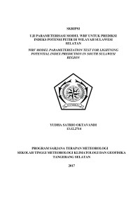 Image of UJI PARAMETERISASI MODEL WRF UNTUK PREDIKSI INDEKS POTENSI PETIR DI WILAYAH SULAWESI SELATAN