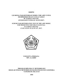 Image of UJI SKEMA PARAMETERISASI MODEL WRF-ARW UNTUK MEMPREDIKSI HUJAN SANGAT LEBAT DI NAMLEA MALUKU (STUDI KASUS TANGGAL 16 JUNI 2017)