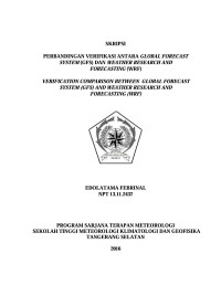 Image of PERBANDINGAN VERIFIKASI ANTARA GLOBAL FORECAST SYSTEM (GFS) DAN WEATHER RESEARCH AND FORECASTING (WRF)