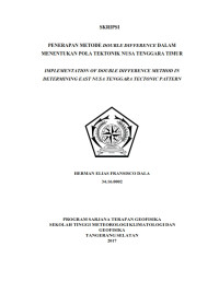 Image of PENERAPAN METODE DOUBLE DIFFERENCE DALAM MENENTUKAN POLA TEKTONIK NUSA TENGGARA TIMUR