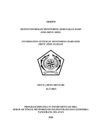Image of Sistem Informasi Monitoring Kerusakan Hard Disk Drive (HDD)