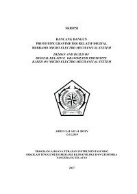 Image of RANCANG BANGUN PROTOTIPE GRAVIMETER RELATIF DIGITAL BERBASIS MICRO ELECTRO MECHANICAL SYSTEM