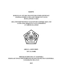 Image of Hubungan Antara Magnitudo Gempa Bumi Dan Anomali Emisi Ultra Low Frequency (ULF) Di Sulawesi Utara