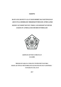 Image of Rancang Bangun Alat Ukur Debit Dan Ketinggian Air Berbasis Mikrokontroller AtMega2560