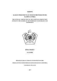 Image of KAJIAN PERLINDUNGAN SISTEM PROTEKSI PETIR KAMPUS STMKG