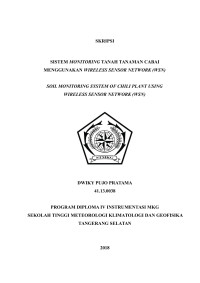 Image of SISTEM MONITORING TANAH TANAMAN CABAI MENGGUNAKAN WIRELESS SENSOR NETWORK (WSN)