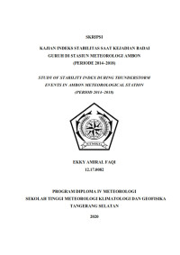 Image of Kajian Indeks Stabilitas Saat Kejadian Badai Guruh Di Stasiun Meteorologi Ambon (Periode 2014–2018)