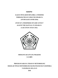 Image of KAJIAN PENGARUH DINAMIKA ATMOSFER TERHADAP HUJAN LEBAT DI SURABAYA (STUDI KASUS 30 MEI 2016)