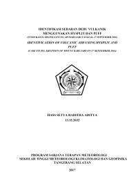 Image of IDENTIFIKASI SEBARAN DEBU VULKANIK MENGGUNAKAN HYSPLIT DAN PUFF
(STUDI KASUS: ERUPSI GUNUNG API BARUJARI TANGGAL 27 SEPTEMBER 2016)
