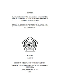 Image of RANCANG BANGUN AWSMONITORING DEVICE UNTUK MENGECEK KUALITAS KELUARAN SENSOR BERBASIS INTERNET OF THINGS(IOT)