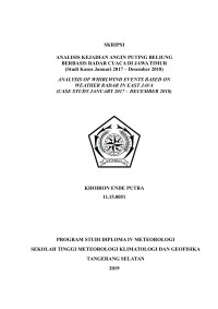 Image of ANALISIS KEJADIAN ANGIN PUTING BELIUNG BERBASIS RADAR CUACA DI JAWA TIMUR ( Studi Kasus Januari 20017 - Desember 2018 )