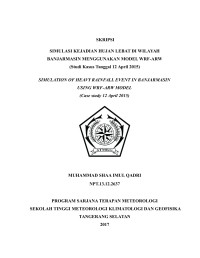 Image of SIMULASI KEJADIAN HUJAN LEBAT DI WILAYAH BANJARMASIN MENGGUNAKAN MODEL WRF-ARW ( STUDI KASUS TANGGAL 12 APRIL 2015 )