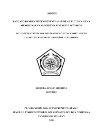 Image of Rancang Bangun Sistem Penentuan Jumlah Tutupan Awan Menggunakan Algoritma K-Nearest Neighbor