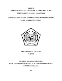 Image of Identifikasi Sesar Cimandiri Dan Topografi Moho Berdasarkan Anomali Gayaberat