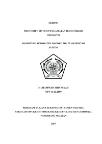 Image of PROTOTIPE SISTEM PENGAMATAN IKLIM MIKRO OTOMATIS