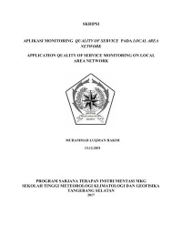 Image of APLIKASI MONITORING  QUALITY OF OSERVICE  PADA LOCAL AREA NETWORK