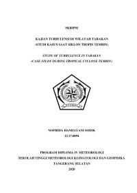 Image of Kajian Turbulensi Di Wilayah Tarakan (Studi Kasus Saat Siklon Tropis Tembin)