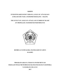Image of STUDI PENGARUH SUDUT SERANG (ANGLE OF ATTACK) DAN JUMLAH SUDU PADA ANEMOMETER BALING – BALING
