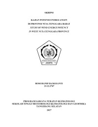 Image of KAJIAN POTENSI ENERGI ANGIN DI PROVINSI NUSA TENGGARA BARAT